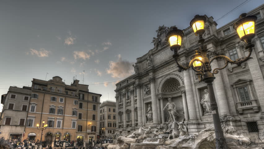 ROME, ITALY - OCTOBER 26 (Timelapse): Timelapse of Fontana Trevi on the 26th of October, 2011 in Rome, Italy.
