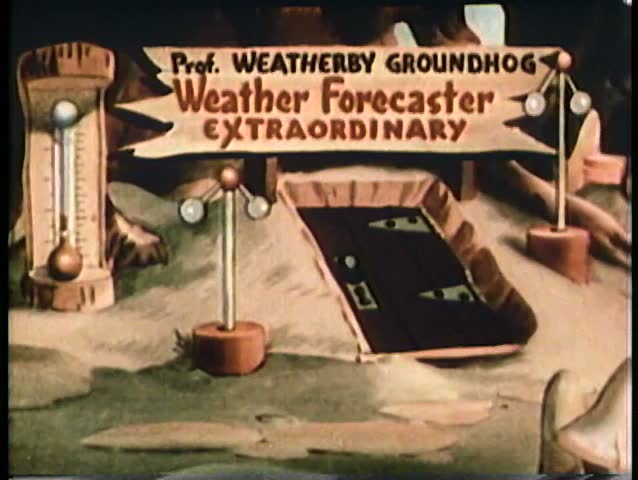 Cartoon of weather forecaster