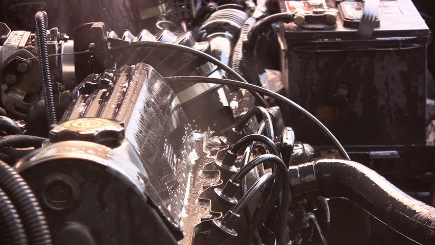 Overheated car engine
