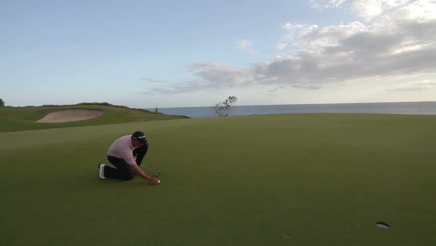 pro golfer on a world class golf course