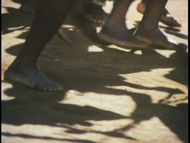 Close-up of bare feet dancing