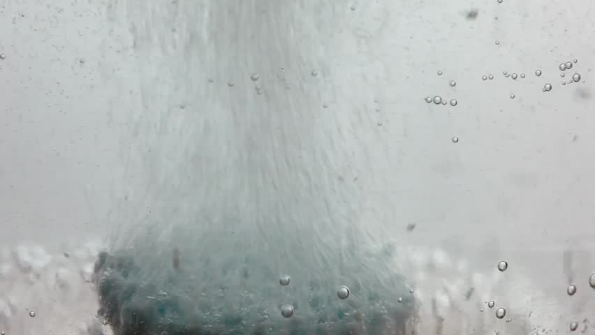 Tablet pill moving in water