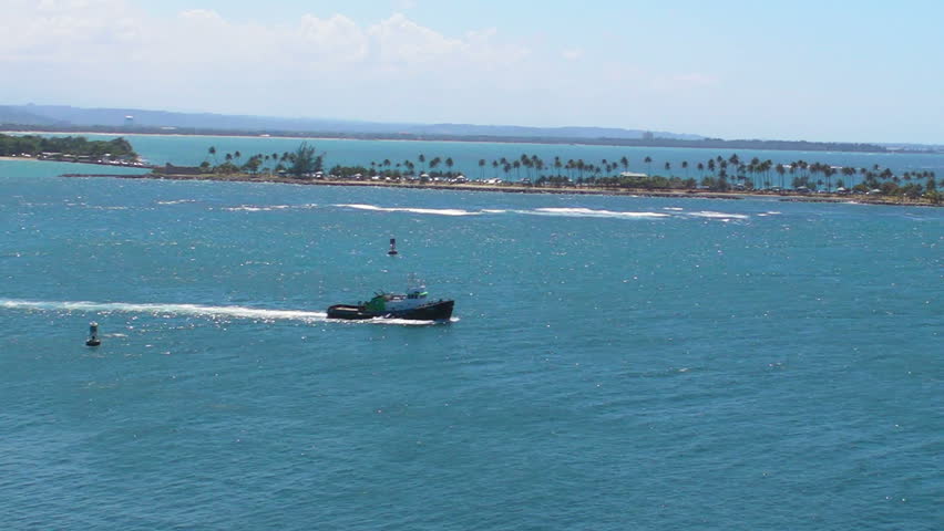 Tug Boat Exits San Juan Harbor