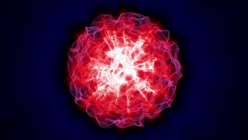 Simulation of nuclear chain reaction animation