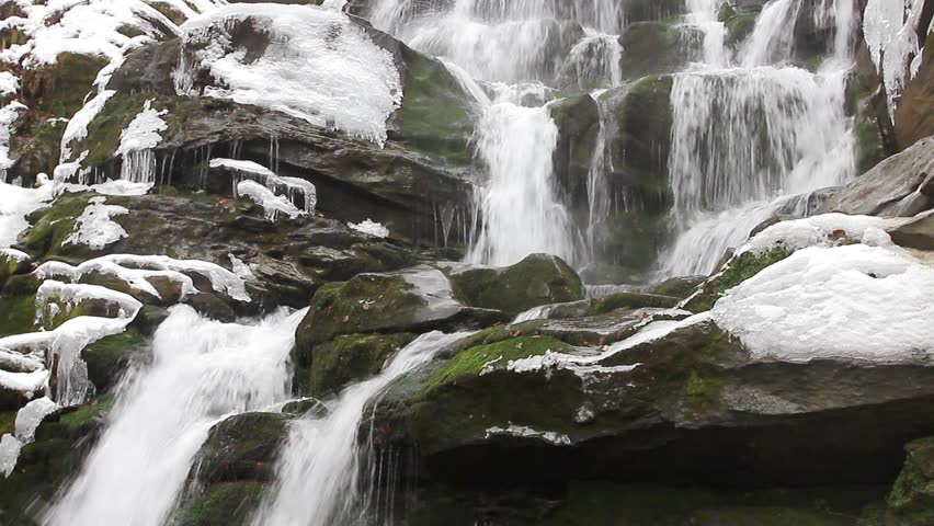 Waterfall in winter