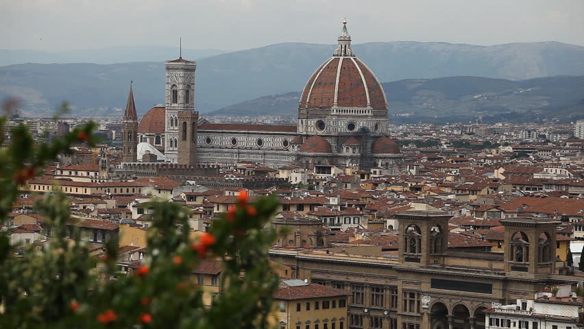 Aerial View of Florence, Italy, Florence Cathedral