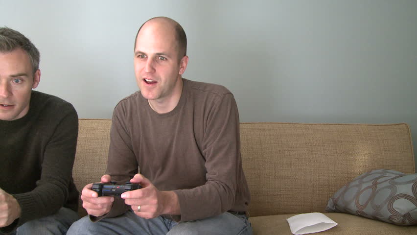 Two men playing video games