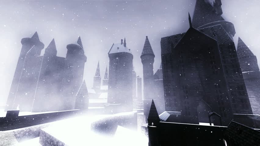 Dracula castle in winter