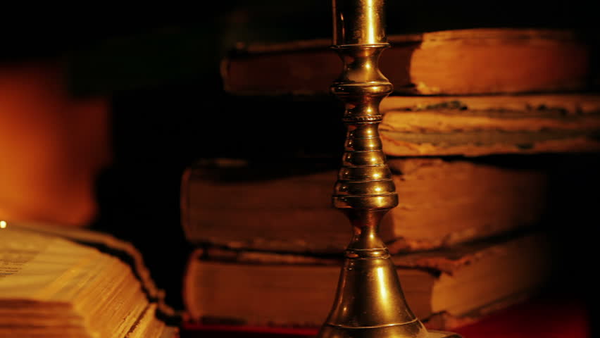 Fireplace and a book 