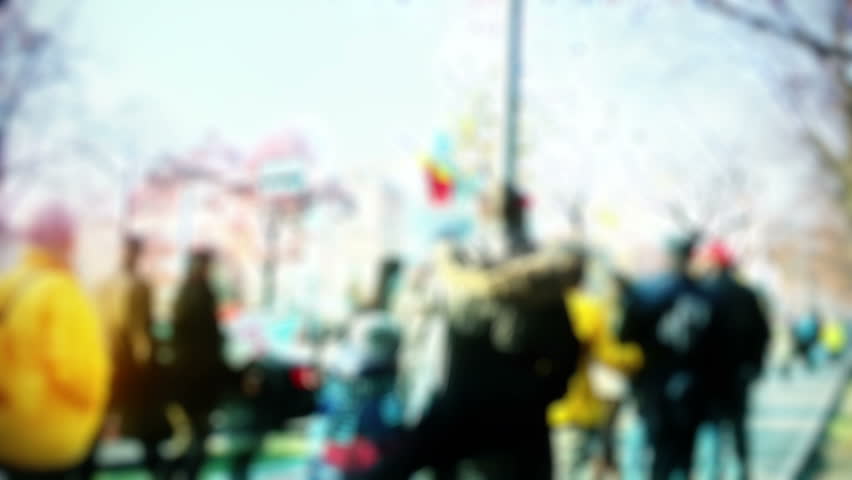 Anonymous crowd time lapse