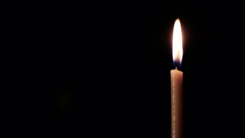 A lonely church candle