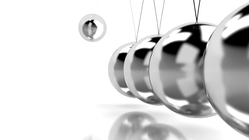 hypnotic background with Newton's cradle