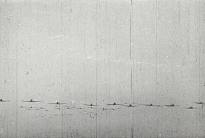 UNITED STATES - CIRCA 1942-1944: World War II, US Planes Fly and in Hangars