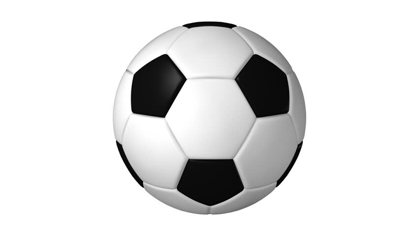 Rotated 3D soccer ball, seamlessly loopable 