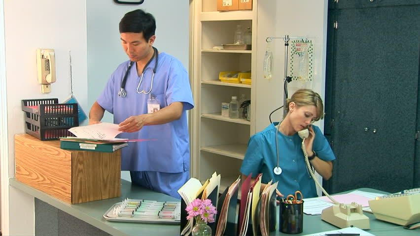 Medical personnel in hospital