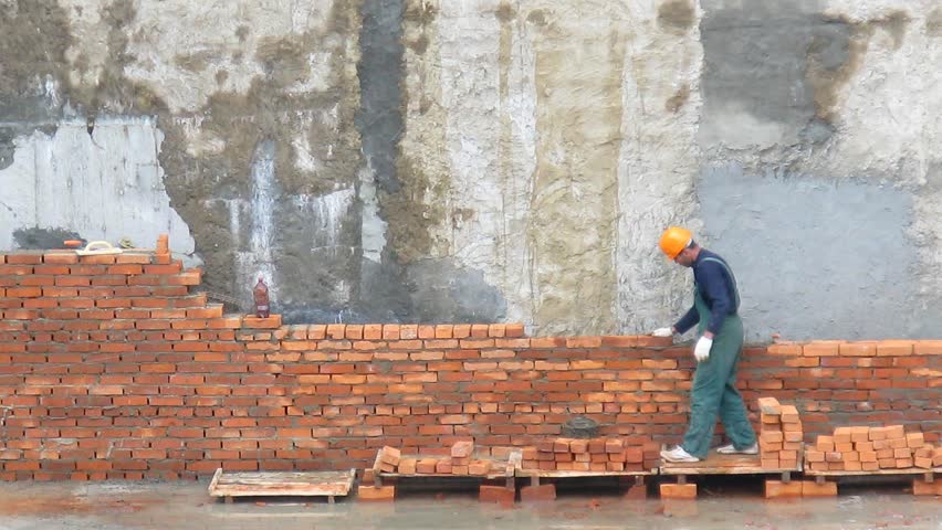 Brick worker time lapse 