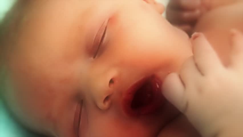 A newborn baby at the hospital