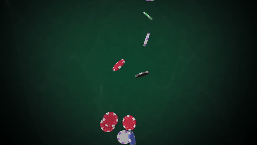Poker Chips fall in two stream