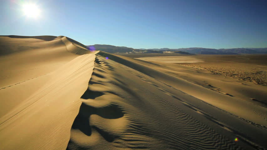Clean environmental sand desert dunes  and shining sun