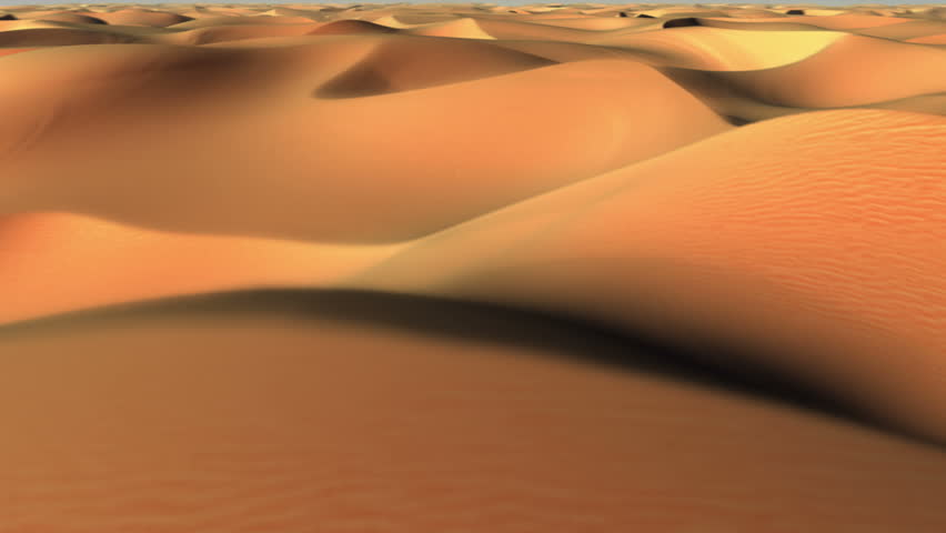 Flight over desert