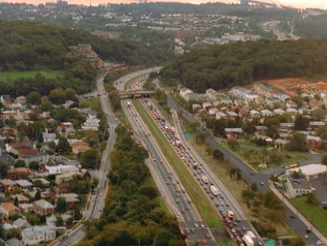 Aerial of New York Highway