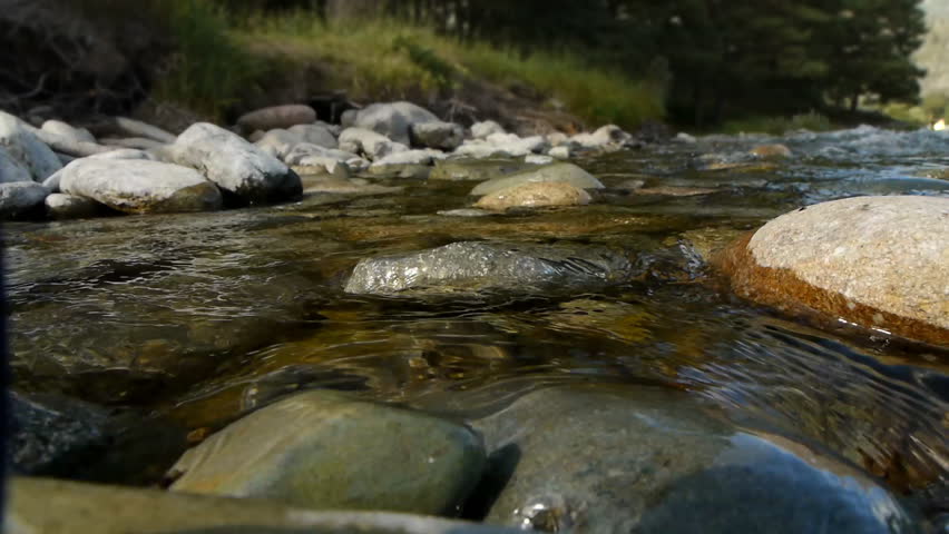 Russia, Altai, September. The mountain river, 