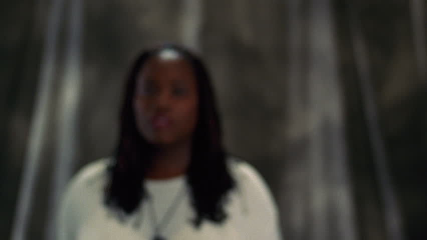 African American woman in braids
