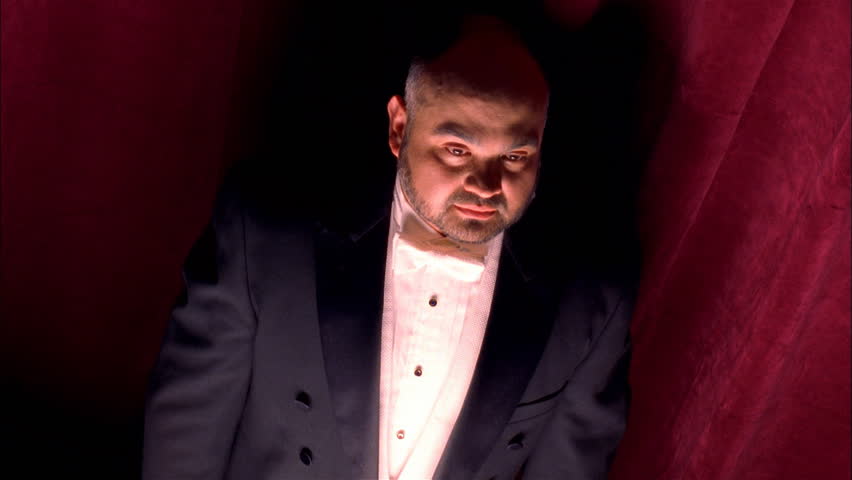 Opera singer in action