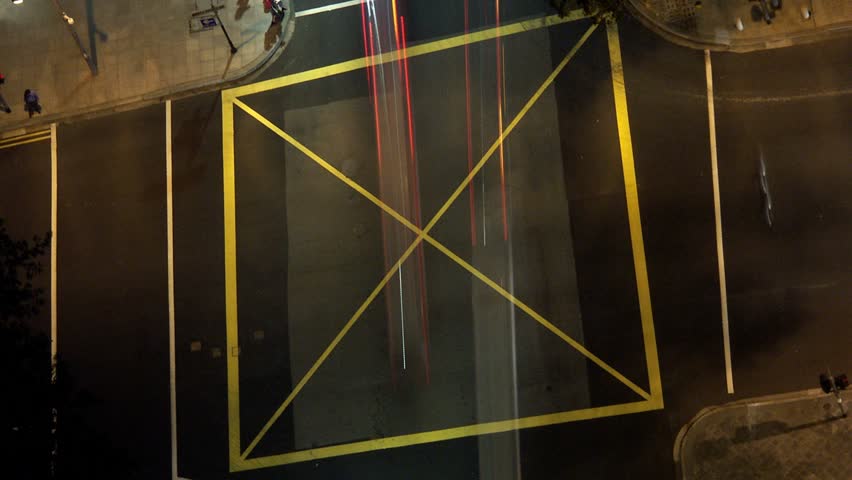 Timelapse intersection, Singapore, Asia.