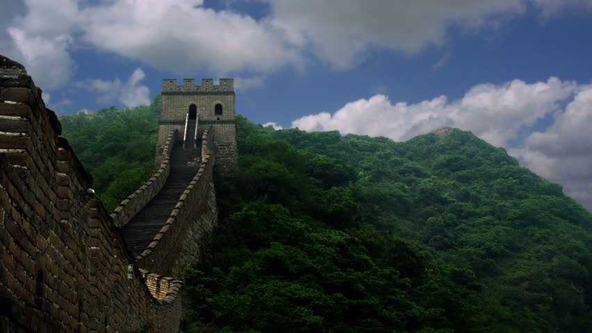 Timelapse of Great Wall in Beijing, China.
