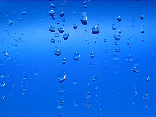 Raindrops on glass
