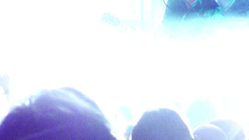 Cheering crowd at concert