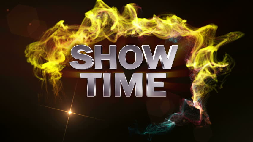 Curtain and Show Time text