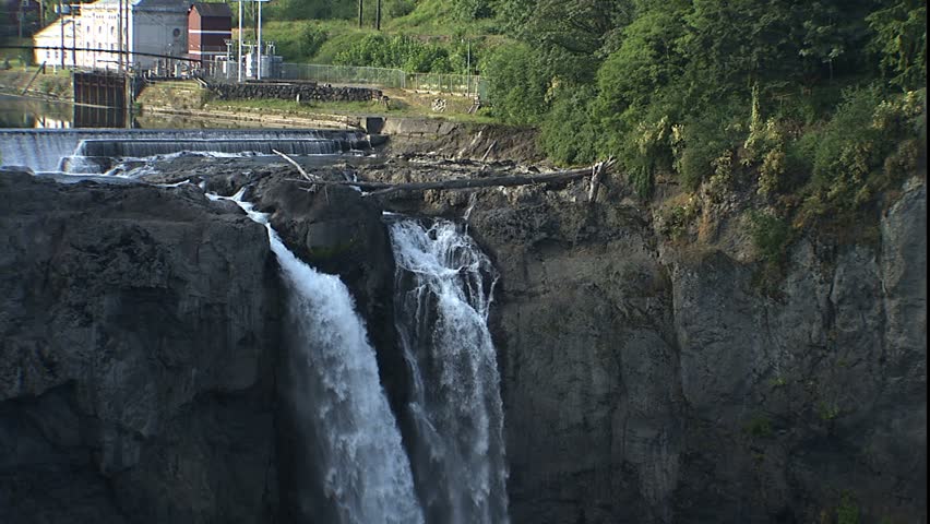 Falls begin, follow cascade to bottom