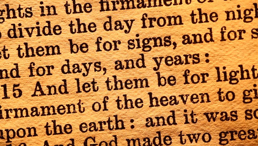 Close up of old Holy bible