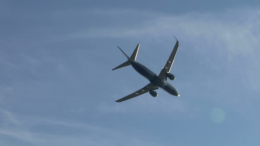 Aircraft flying away