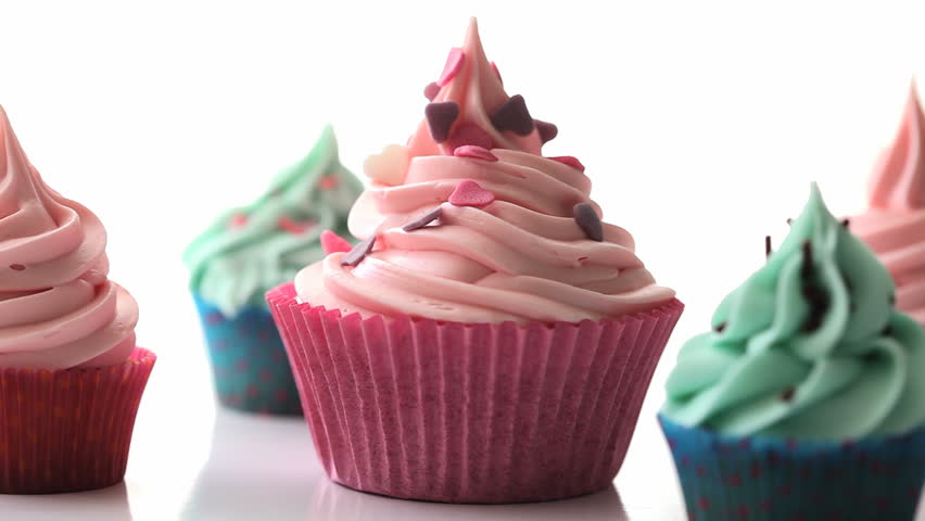 fresh cupcakes rotating 