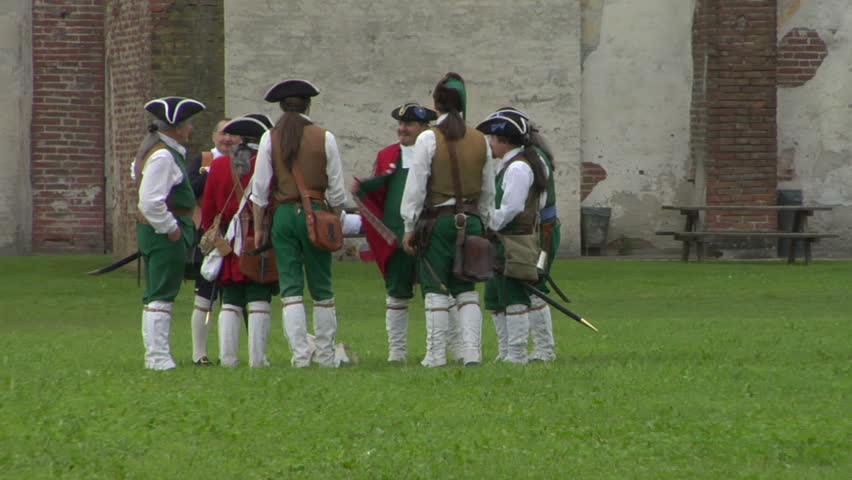 STAFFARDA, ITALY - CIRCA 2012: Reenactment of the battle fought during Nine Years' War in Piedmont-Savoy (northern Italy) on 18 August 1690. It was a victory for the French commander against the Duke of Savoy.