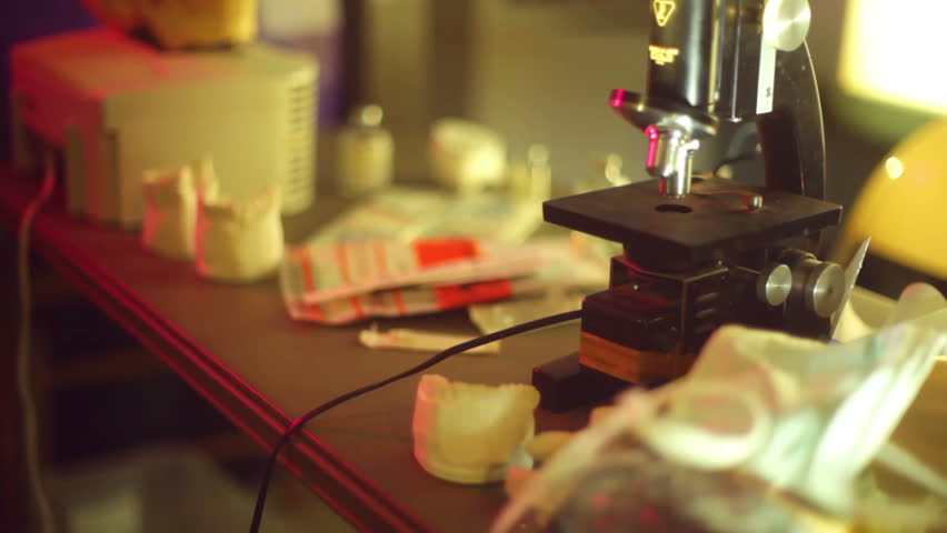 A forensic or biomedical lab
