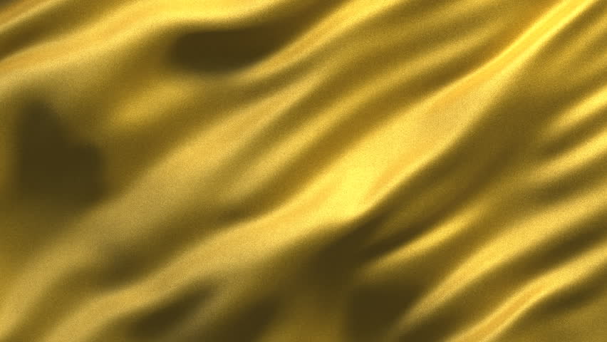 Seamless loop of abstract golden fabric waving slowly