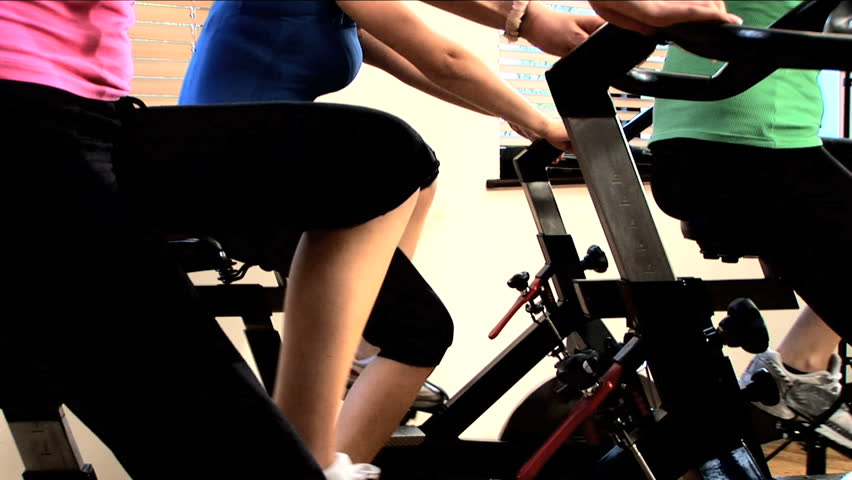 Exercising at the gym