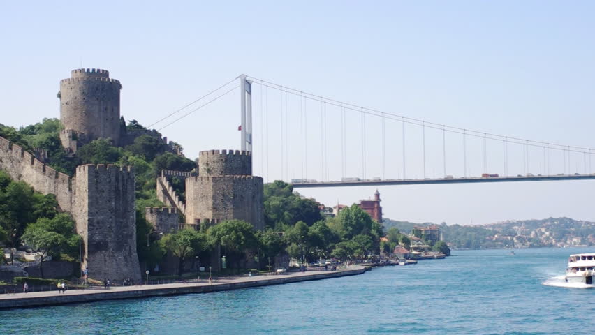 Fatih Sultan Mehmet Bridge and Rumelihisar fortress in Istanbul