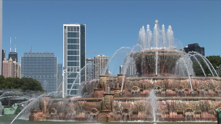 View of Buckingham Memorial Fountain in Chicago United States