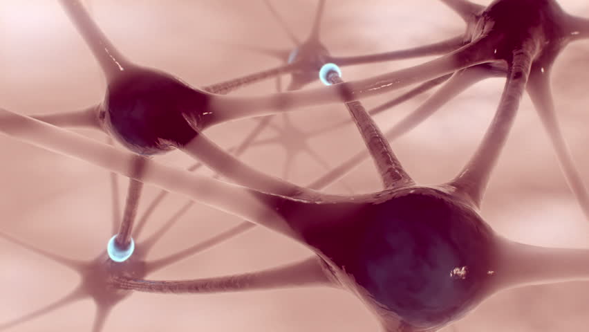 3D animation of neurons firing electric impulses.