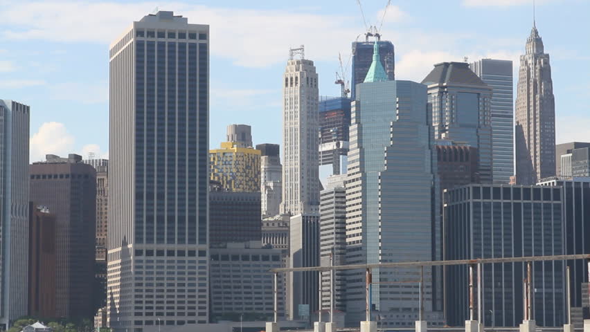 View of the Financial District of New York City where Occupy Wall Street occurred