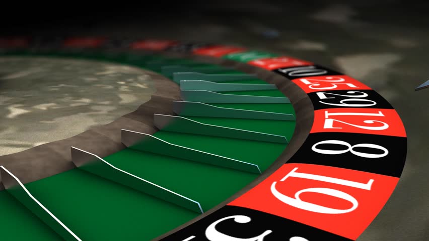 Roulette wheel close-up.