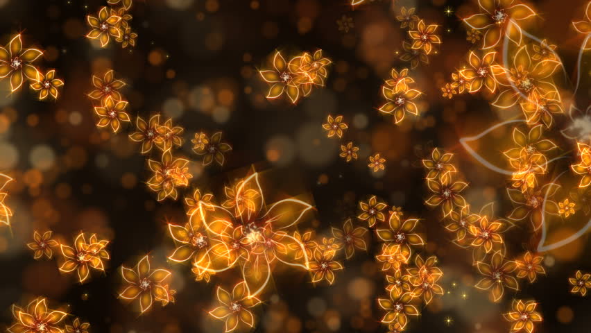 Gold Flowers Abstract Loop Stock Footage Video 3672854 | Shutterstock