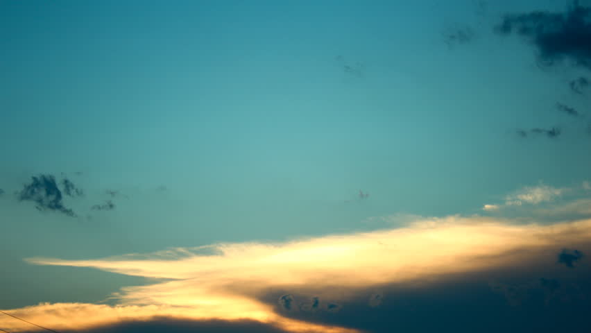 Evening sky background time lapse