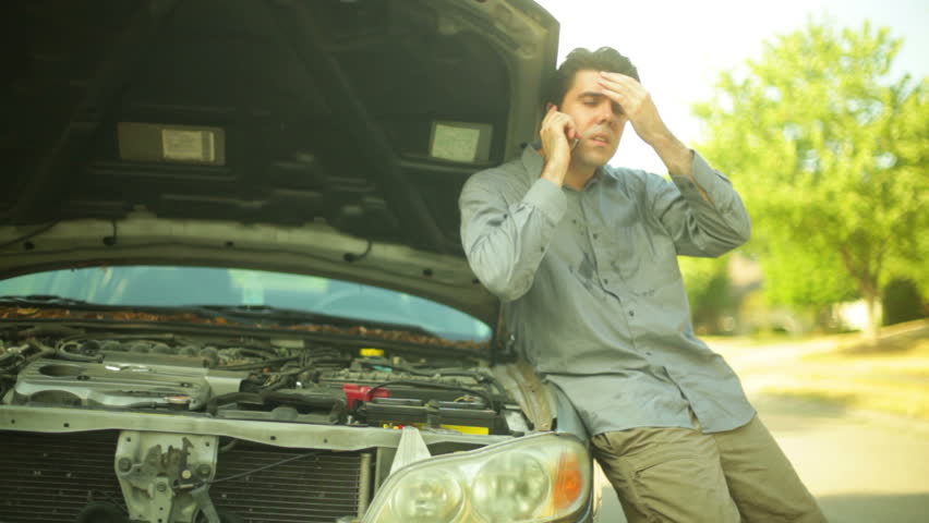 A broken down car