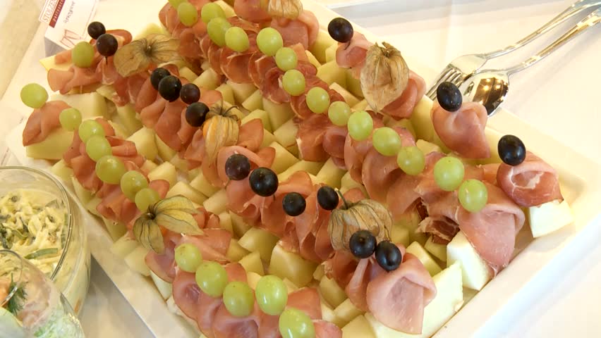 video footage of a buffet